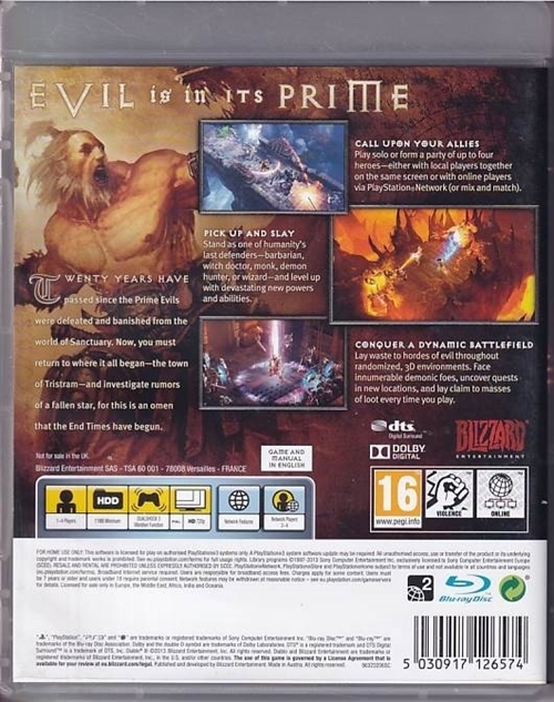 Diablo III - PS3  (B Grade) (Genbrug)